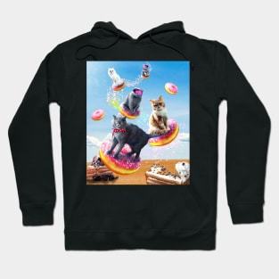 Cat Donut - Cats Riding Donuts Hoodie